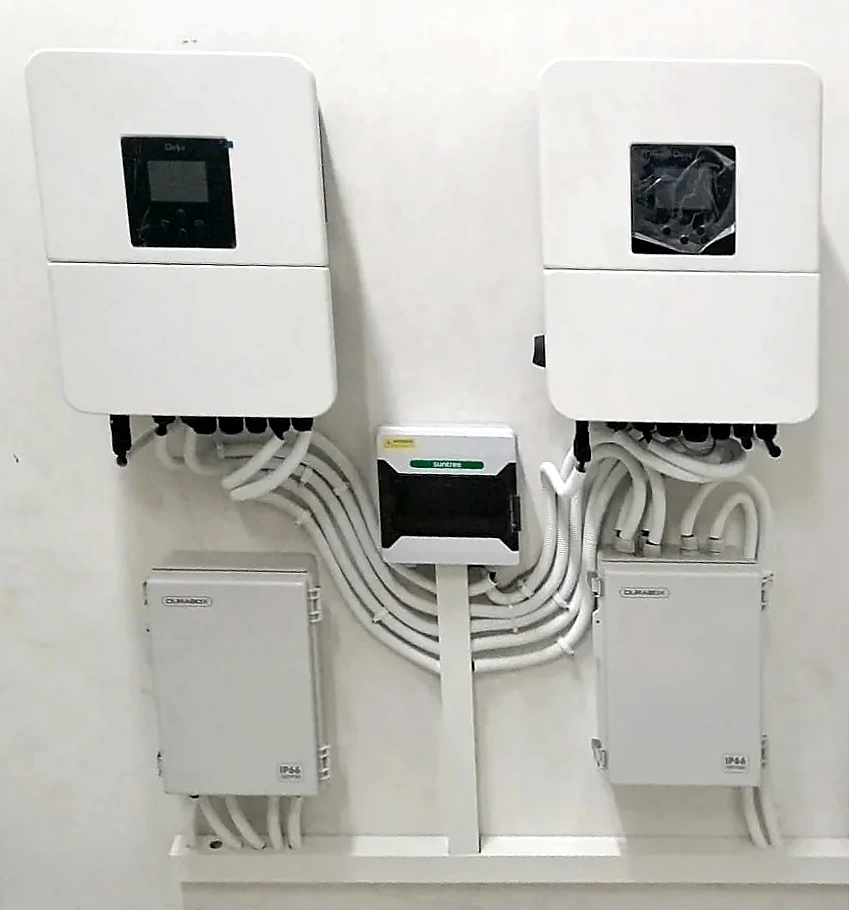 Dokumentasi pemasangan inverter pada proyek Bayer di Surabaya
